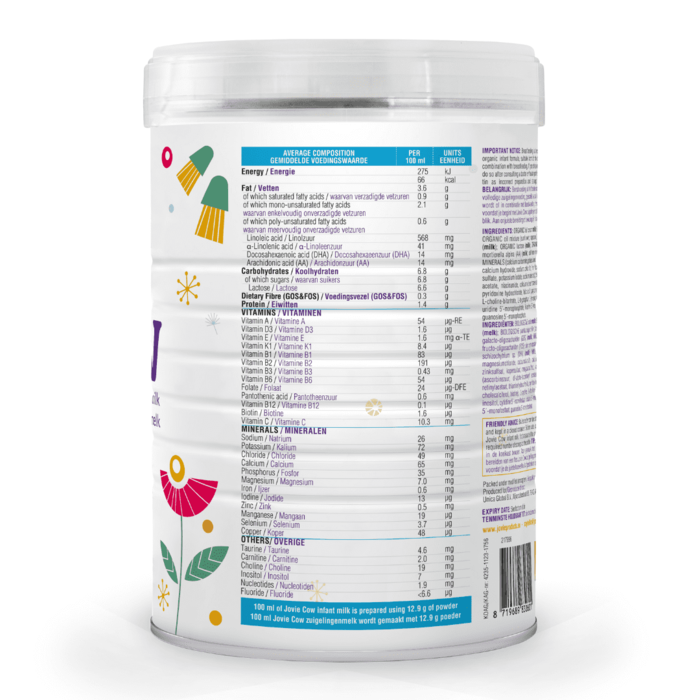 Jovie Stage 1 Organic Cow Milk Formula
