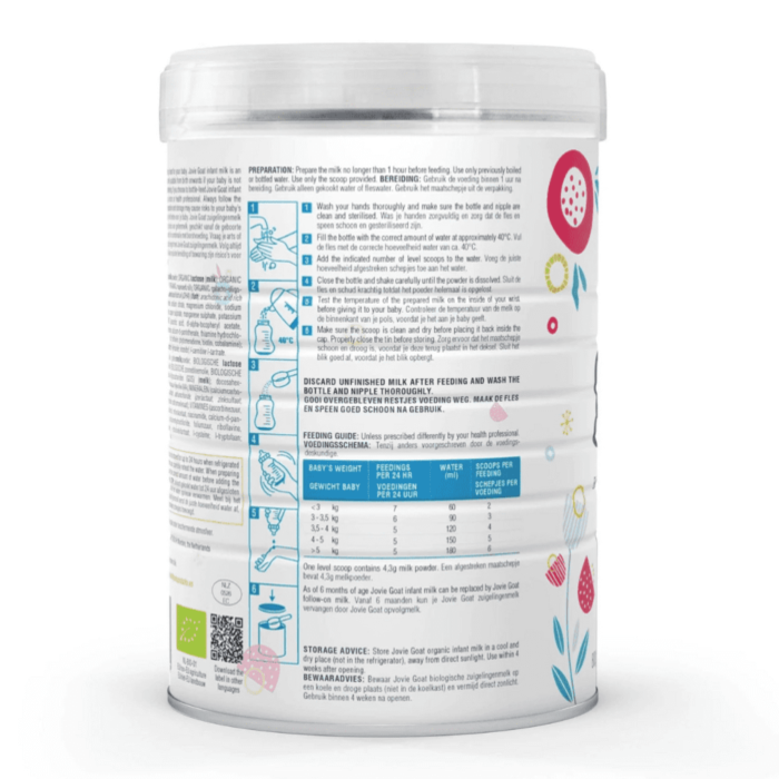 Jovie Stage 1 Organic Goat Milk Formula