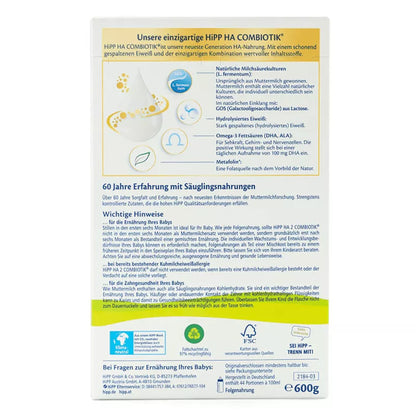 HiPP Hypoallergenic (HA) Infant Formula 2