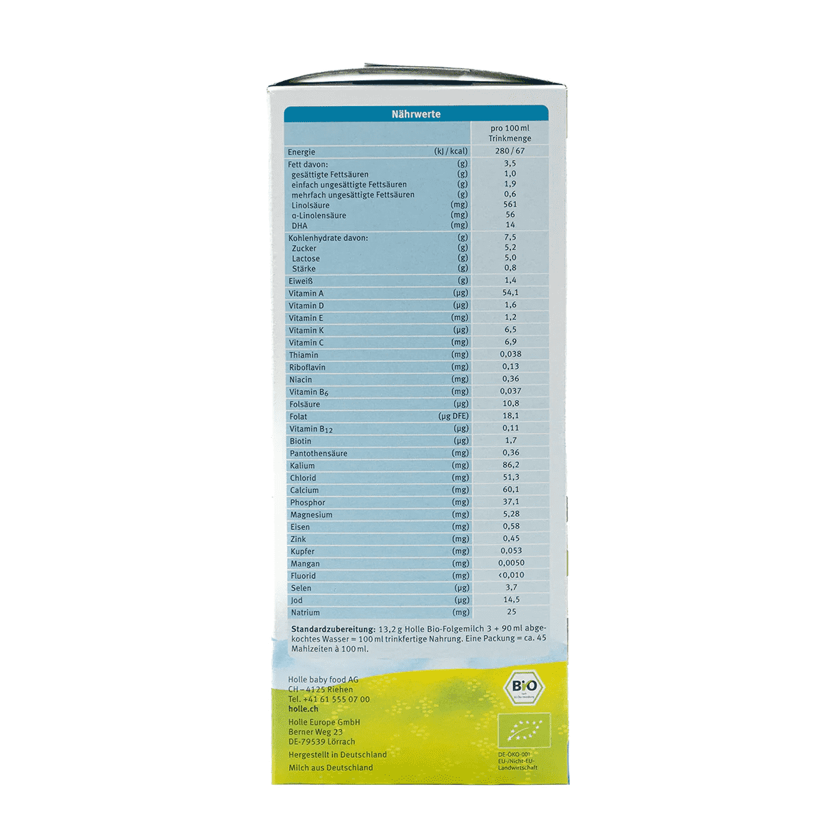 Holle Organic Infant Formula 3