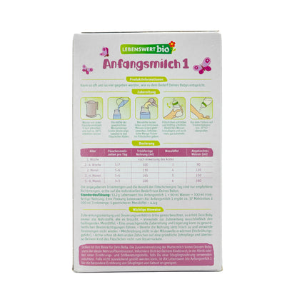 Lebenswert Organic Infant Formula Stage 1